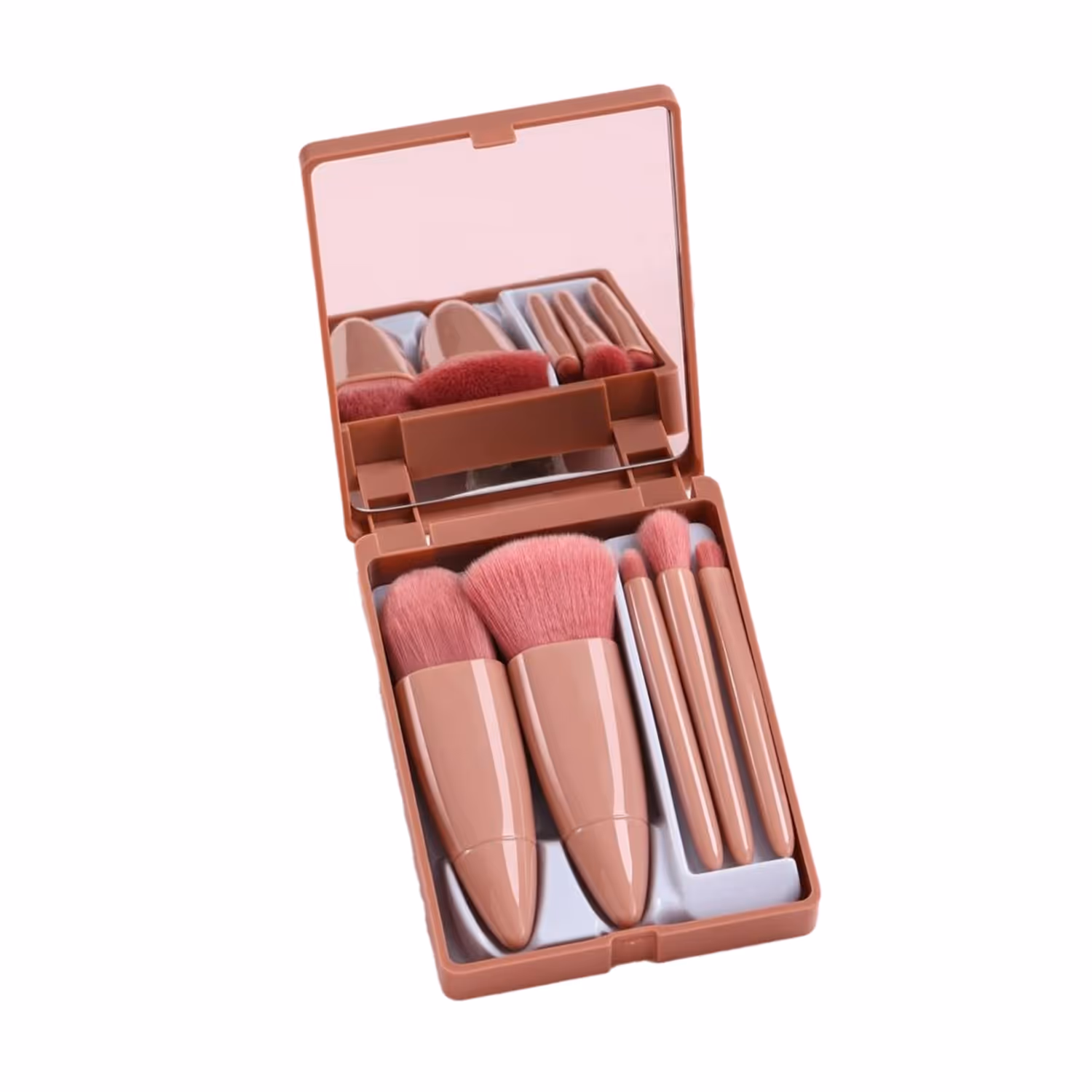 5 in 1 Makeup Brushes Set with Mirror